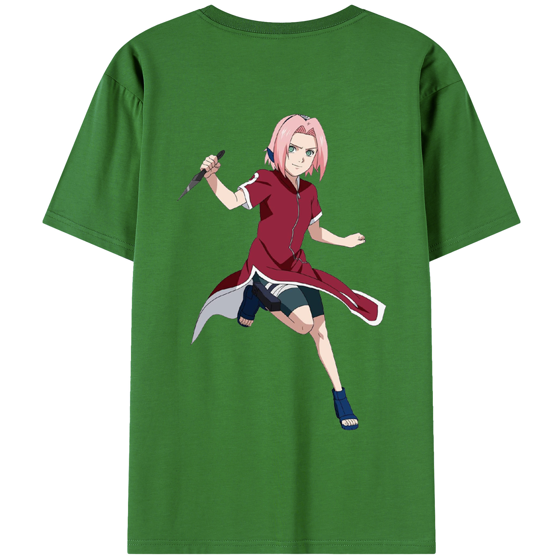 （画像用） NARUTO -ナルト- 春野サクラ Haruno Sakura レディース半袖Tシャツ(バックプリント)